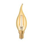 Ledvance Vintage 1906 LED E14 Kaars Goud 1.5W 120lm - 824 Zeer Warm Wit | Vervangt 15W