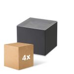 Voordeelpak 4x D'Lite Elingen Wandlamp Solar Zwart Up & Down - 830 Warm Wit | IP54 - Bewegingssensor