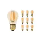 Voordeelpak 10x Noxion Lucent LED E27 Kogel Filament Amber 4.1W 350lm - 822 Zeer Warm Wit | Dimbaar - Vervangt 32W